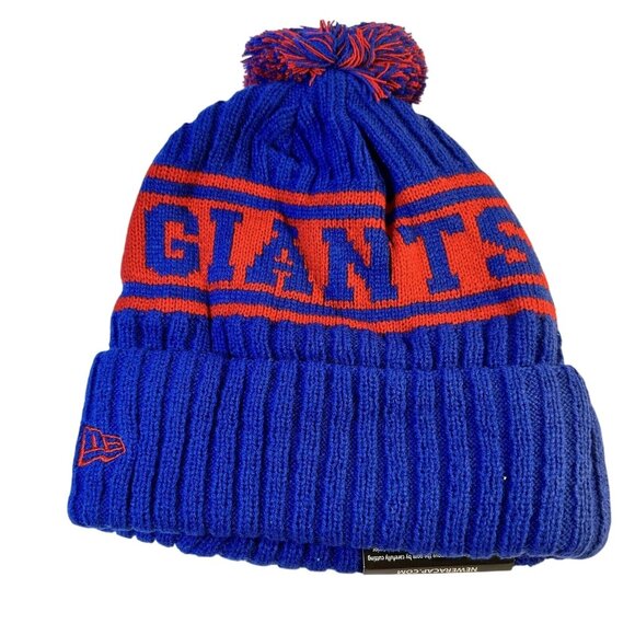 New York Giants New Era Winter Knit Hat Beanie Fleece Lined One Size NWT. - Picture 2 of 7